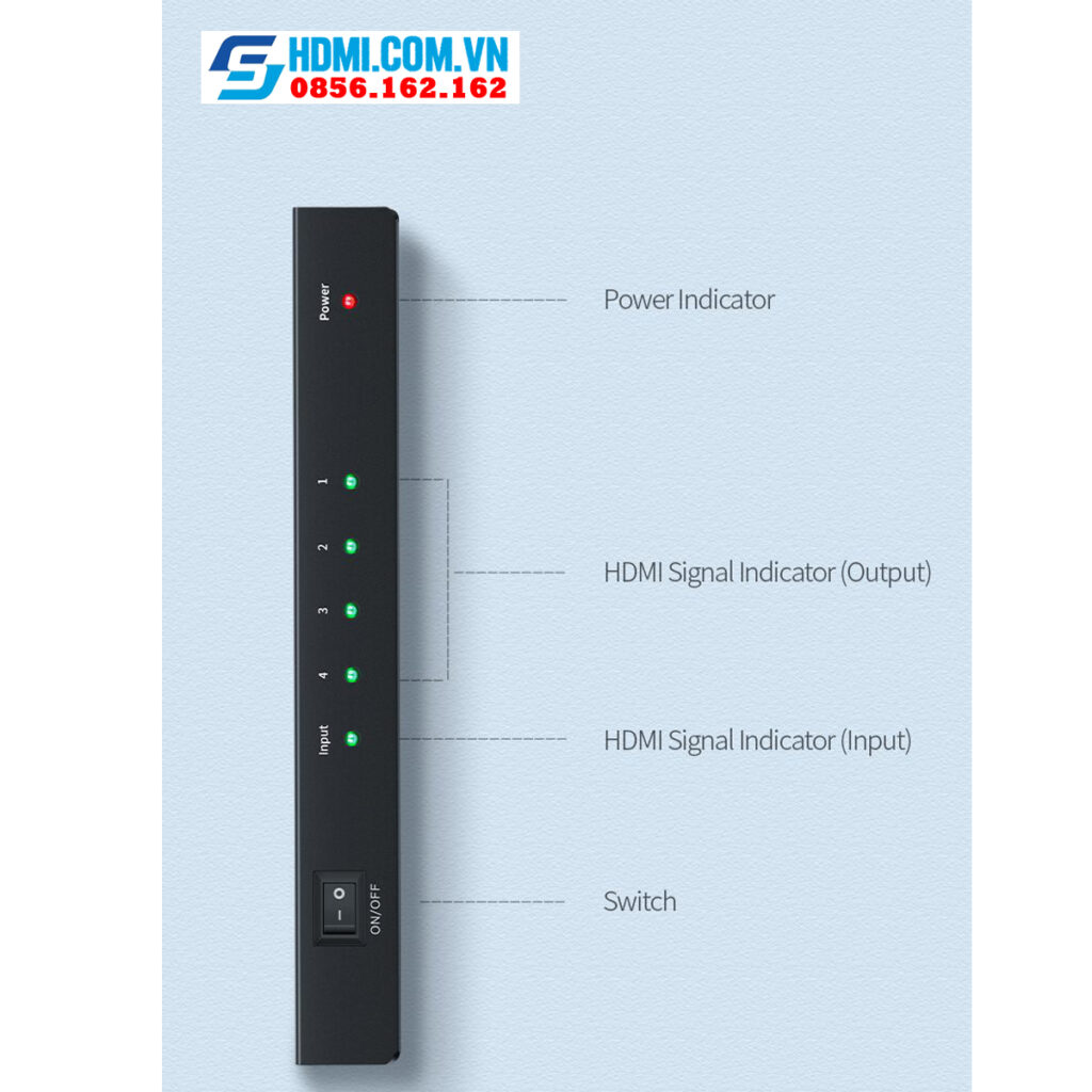 Bộ chia HDMI 1 ra 4 UGREEN 40202 hỗ trợ 4K