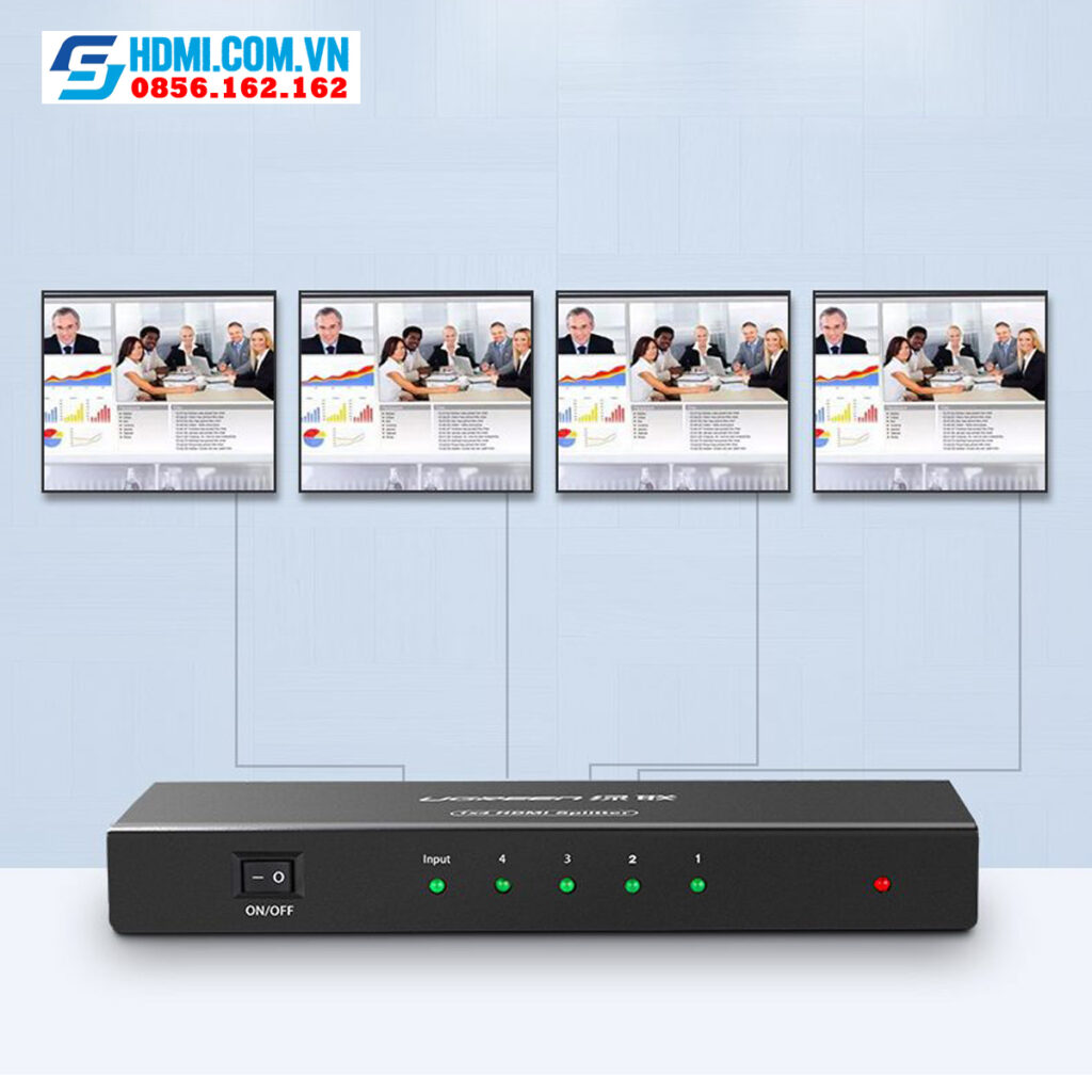 Bộ chia HDMI 1 ra 4 UGREEN 40202 hỗ trợ 4K